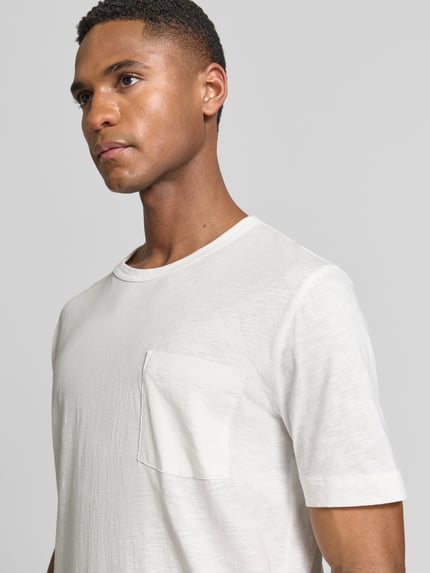 Marc O'Polo t-shirt o kroju regular fit z czystej bawełny Złamany biały 3