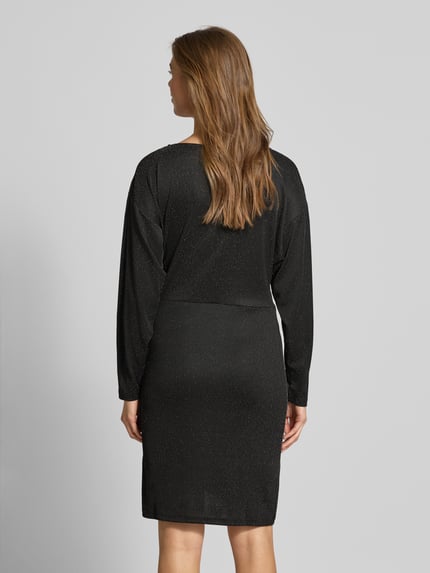 b.young Jurk met rimpelingen model 'Syrene' Zwart - 5