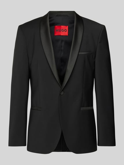 Marynarka o kroju slim fit z mieszanki żywej wełny Shop The Look MANNEQUINE