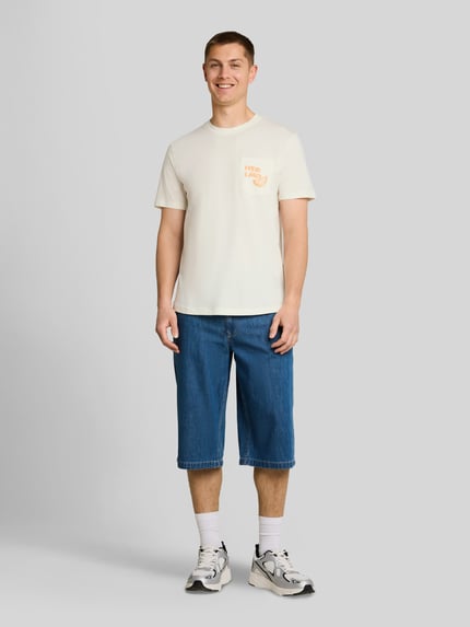 Tom Tailor Denim Regular Fit T-Shirt aus reiner Baumwolle Weiss 1