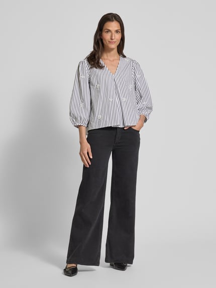 YAS Regular fit blouse met 3/4-mouwen, model 'EMURA' Offwhite - 1