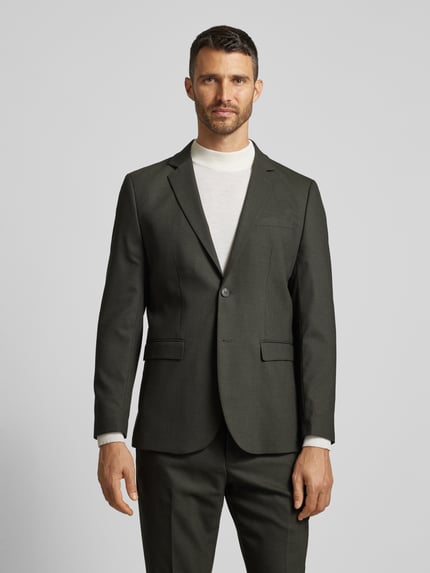 Selected Marynarka o kroju slim fit z brustaszą model ‘NEIL’ Oliwkowy 4