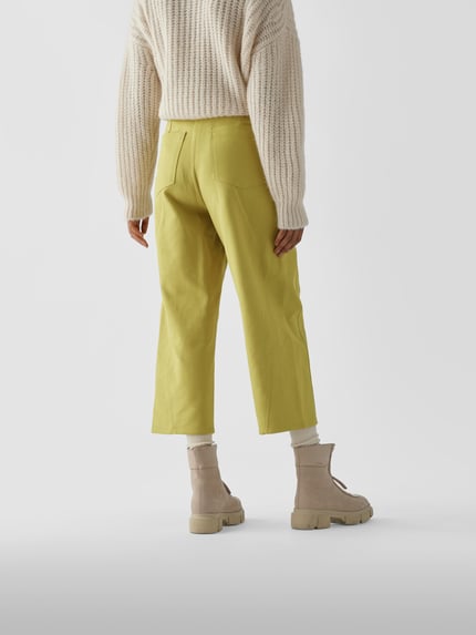 Stine Goya Spodnie z wysokim stanem o kroju relaxed fit Khaki 5