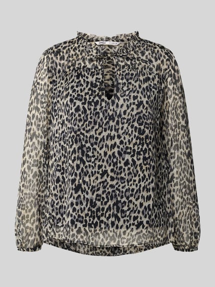 ONLY Regular fit blouse met V-hals, model 'DITSY' Zwart - 2