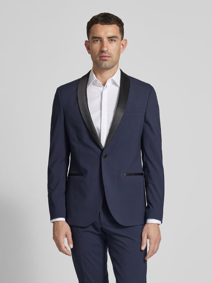 MCNEAL Slim Fit Smoking-Sakko mit Reverskragen Marine 4