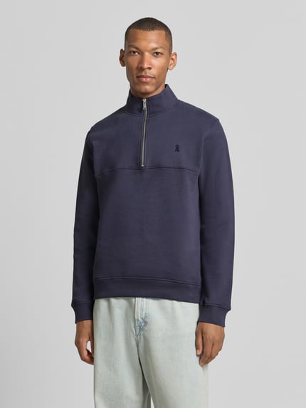ARMEDANGELS Regular Fit Troyer aus reiner Baumwolle Modell 'WAARLO' Marine 4