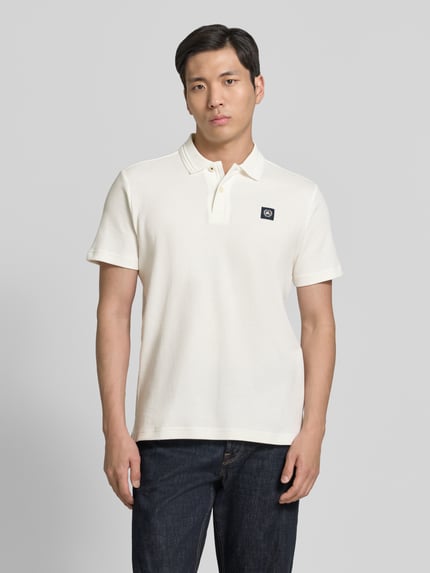 LERROS regular fit poloshirt met labeldetail en knoopsluiting Offwhite - 4