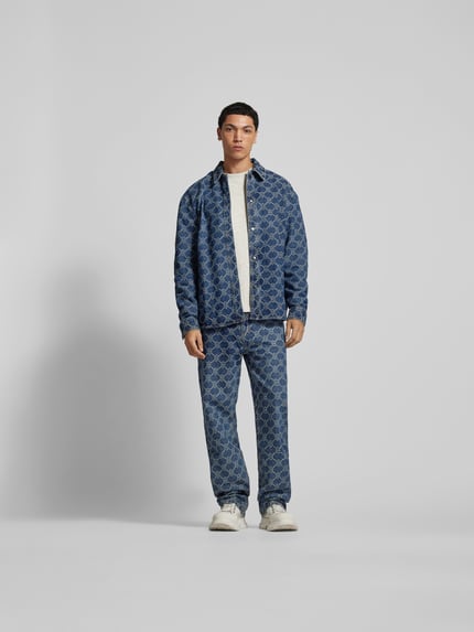 DAILY PAPER Jeanshemd mit Druckknopfleiste Dunkelblau 1