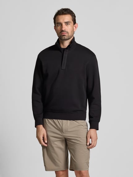 Armani Exchange Sweatshirt mit Stehkragen Modell 'FELPA' Black 4