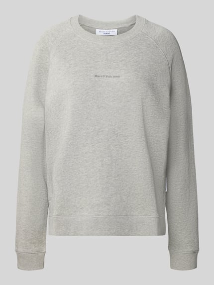 Marc O'Polo DENIM Regular Fit Sweatshirt aus reiner Baumwolle Mittelgrau 2