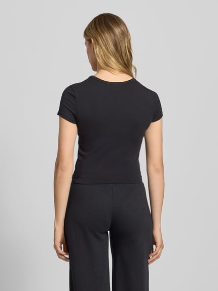 REVIEW T-shirt met motiefstitching Zwart - 5