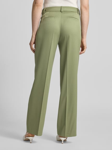 MORE & MORE Straight Leg Stoffhose mit Strukturmuster Oliv 5