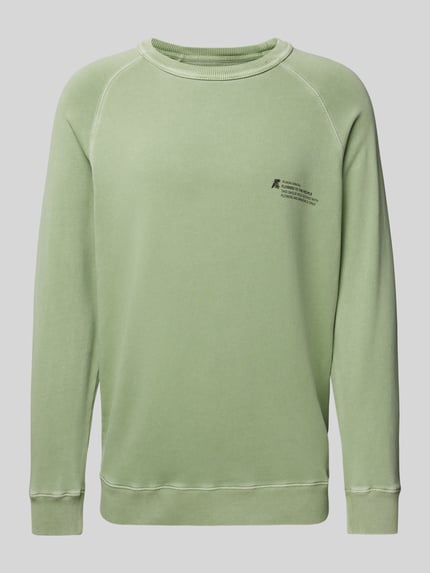 Thinking Mu Sweatshirt mit Label-Print Modell 'ACACIA' Gruen 2