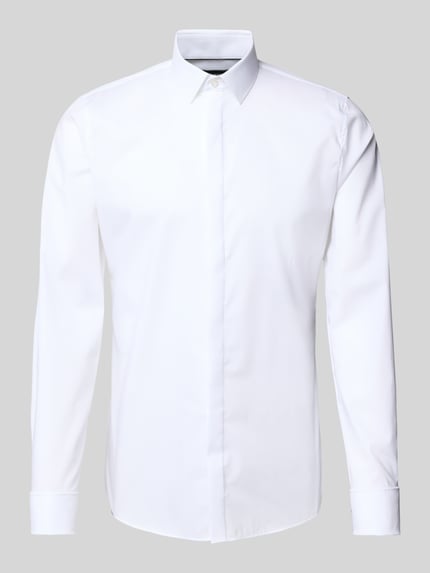 OLYMP No. Six Super Slim Fit Smokinghemd aus Popeline Modell 'URBAN KENT' Weiss 2