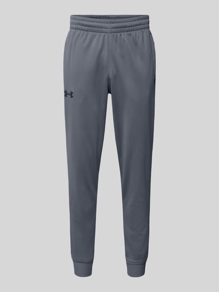 Produktfoto, Sweatpants mit elastischem Bund von Under Armour in Grau, lockerer Schnitt, elastischer Bund, Eingrifftaschen, glatte Textur