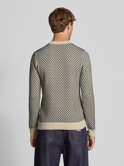 Blend Strickpullover mit Rundhalsausschnitt Modell 'DONG' Offwhite 5