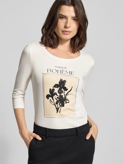 Christian Berg Woman Shirt met 3/4-mouwen Offwhite - 3