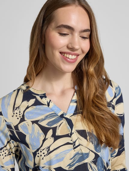 Soyaconcept Regular fit tuniekblouse van viscosemix, model 'Felicity' Lichtblauw - 3