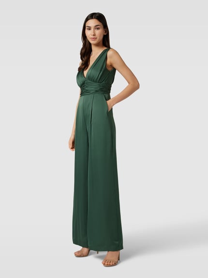 Jake*s Cocktail Jumpsuit mit Raffungen Grass 1