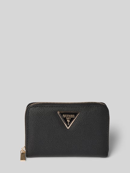 GUESS Portemonnaie mit Label-Applikation Modell 'LAUREL II' Black 1