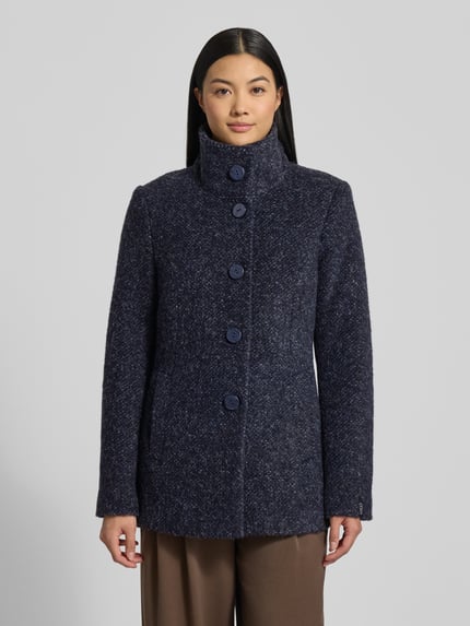 Milo Coats Jack met knoopsluiting, model 'NIA' Marineblauw - 4