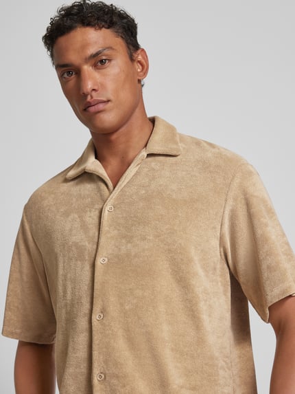 JACK & JONES Premium Freizeithemd mit Reverskragen Modell 'TERRY' Hellbraun 3