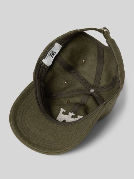 Wood Wood Basecap aus reiner Baumwolle Khaki 2