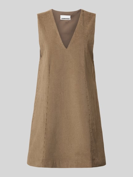ARMEDANGELS Fließendes Cordkleid aus Baumwoll-Mix Modell 'PINAAFO' Taupe 2