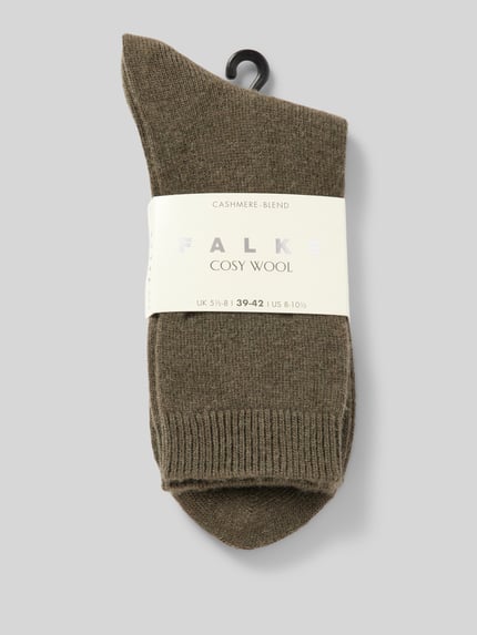 FALKE Sokken met hoogwaardige mix van wol en kasjmier, model 'COSY WOOL' Olijfgroen - 3