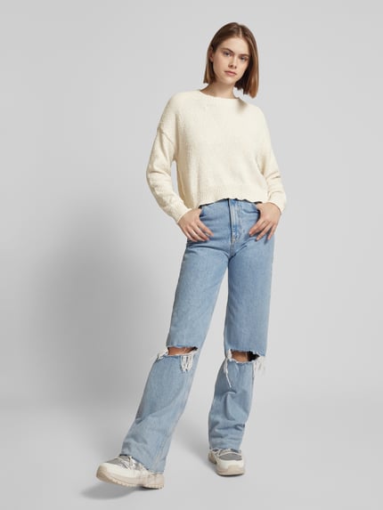 ONLY Sweter z obniżonymi ramionami model ‘TERESA’ Écru 1