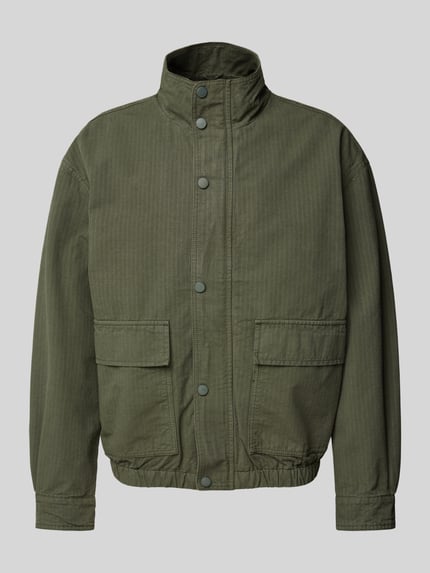 American Vintage Blouson met opstaande kraag, model 'RYGYBAY' Rietgroen - 2