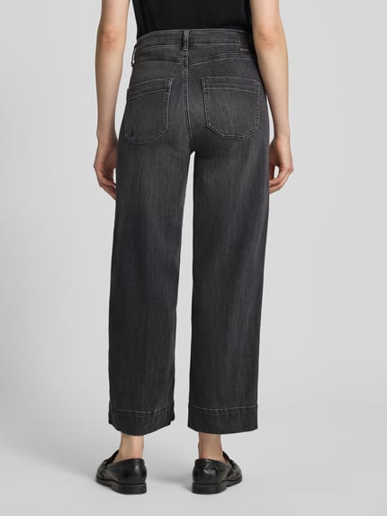 Raffaello Rossi wide fit jeans van katoenmix model 'MIRU 6/8' Antraciet - 5