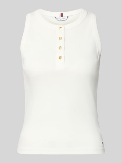 t-shirt o kroju slim fit z czystej bawełny Shop The Look MANNEQUINE