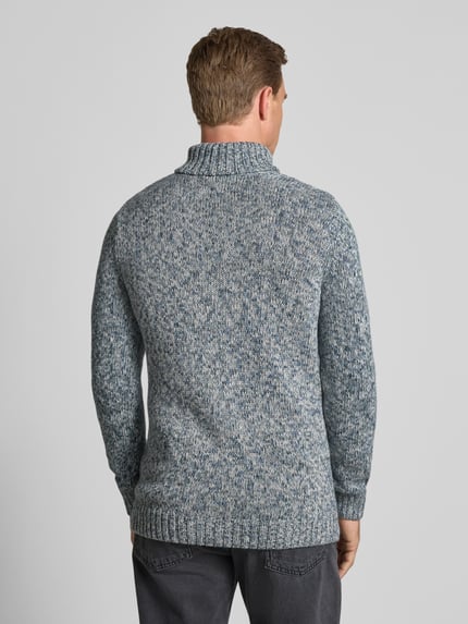 RAGMAN Regular fit coltrui met geribde boorden Jeansblauw - 5