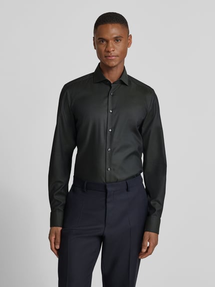 OLYMP Level 5 Slim Fit Businesshemd aus Baumwoll-Mix mit Kentkragen Oliv 4