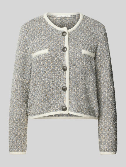 Gestuz Gebreid jack met knoopsluiting, model 'nalin' Lichtblauw - 2