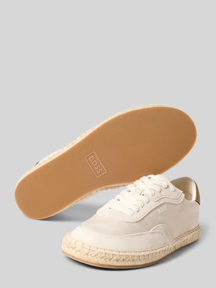 BOSS Low Top Sneaker mit Label Stitching Modell 'CARLYNN' Weiss 4