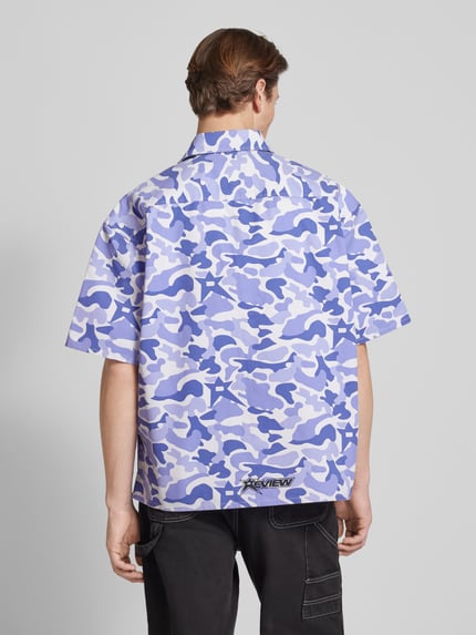 REVIEW Freizeithemd mit Camouflage-Muster und 1/2-Arm Flieder 5