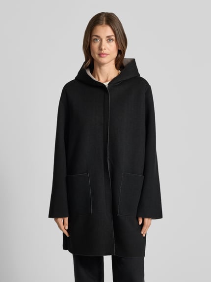 Apricot Mantel mit Kapuze und Eingrifftaschen Black 4