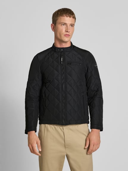 Replay Steppjacke mit Reißverschlusstaschen und Label-Detail Black 4