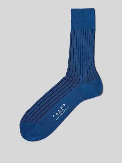 FALKE Socken aus reiner Baumwolle Modell 'Shadow' Blau 1