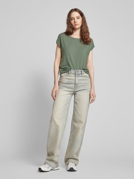 VERO MODA T-Shirt mit Kappärmeln Modell 'AVA' Schilf 1