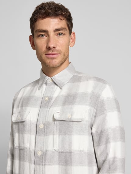 Tommy Hilfiger Regular fit vrijetijdsoverhemd van puur katoen Lichtgrijs - 3