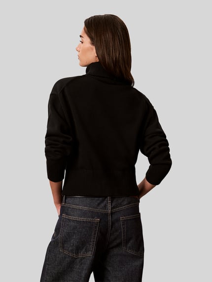 Calvin Klein Jeans Regular Fit Pullover aus reiner Baumwolle Black 5