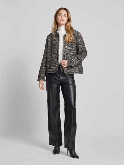 Smith and Soul Jacke in Bouclé-Optik Anthrazit 1