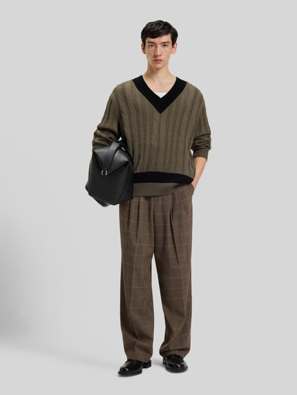 HUGO Oversized Pullover aus Schurwoll-Mix Taupe 1