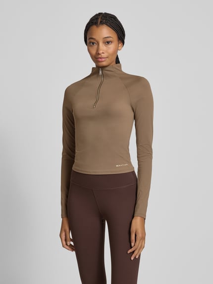 P.E Nation Longsleeve mit Label-Print Taupe 4