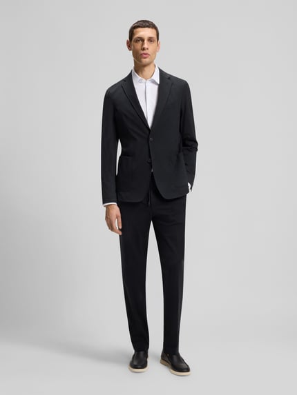BOSS slim fit broek met trekkoord Zwart - 1