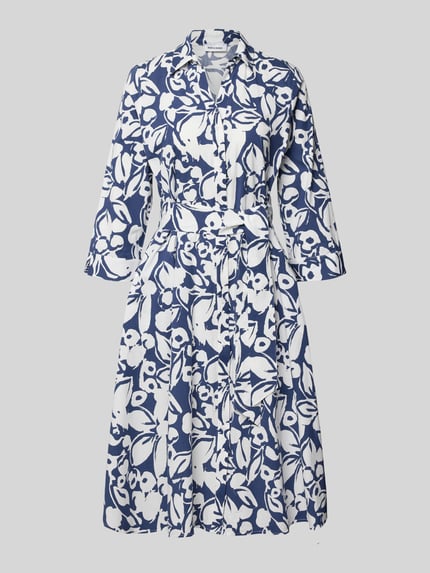 MORE & MORE midi-jurk van katoenmix Marineblauw - 2