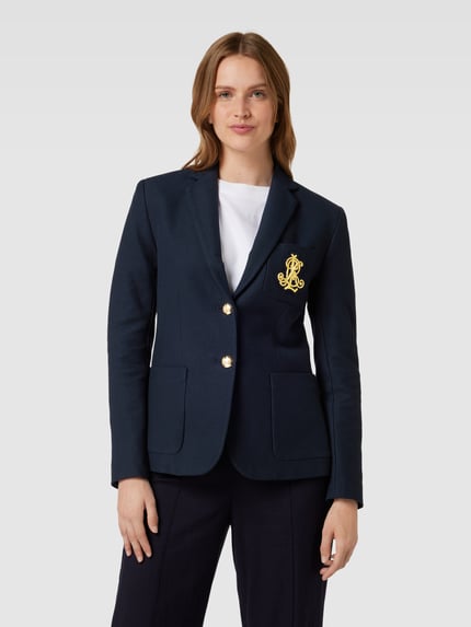 Lauren Ralph Lauren Blazer mit Label-Detail Modell 'ANFISA' Marine 4